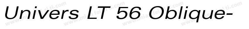 Univers LT 56 Oblique字体转换